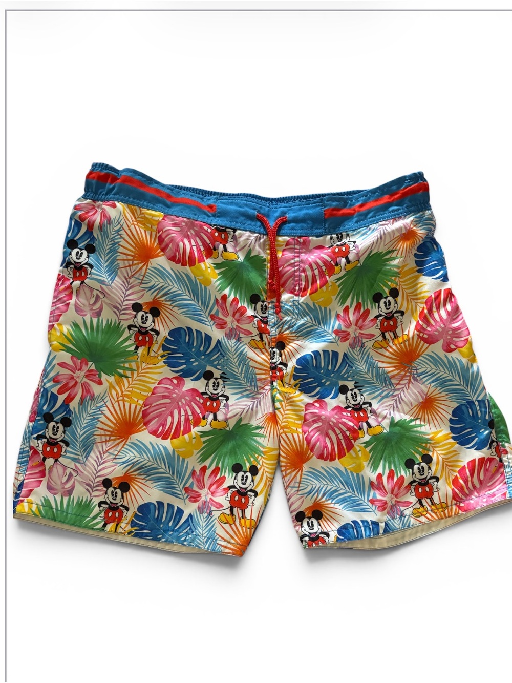 Mickey Mouse Tropical Print Swim Shorts - Multicolor